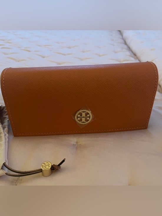 NWT Authentic Tory Burch Eleanor Pilot Sunglasses Transparent Camel 57mm (Gold) main image 8